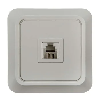 Розетка телефонная 1-м СП Bolleto 7034 16А IP20 бел. ASD / IN HOME 4690612000398